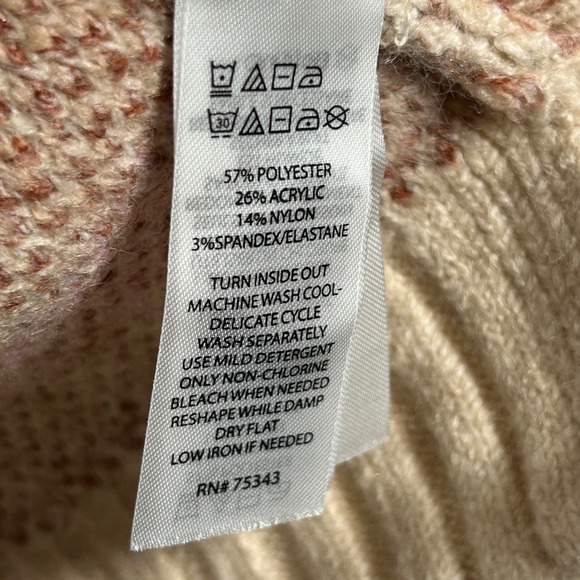 Haute Hippie Style Womens Large Tan Horse Horseshoe Fair Isle Cardigan Sweater - Picture 7 of 9